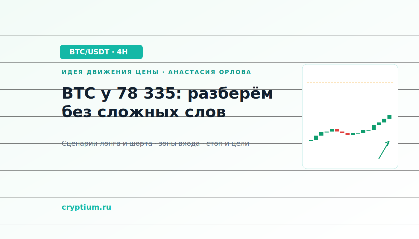 Баннер идеи BTC/USDT — BTC у 78 335: разберём без сложных слов