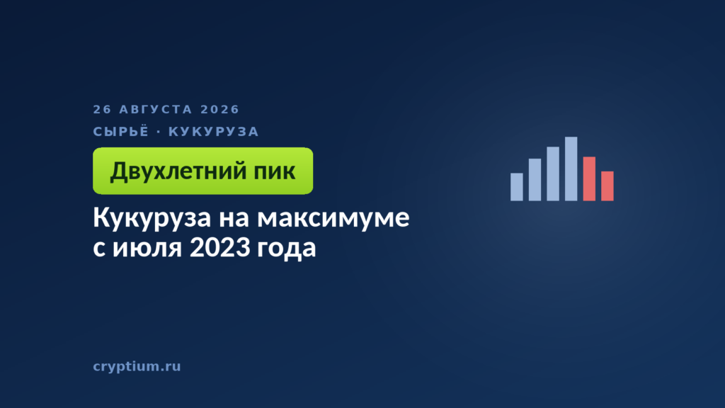 Кукуруза на максимуме с июля 2023 года