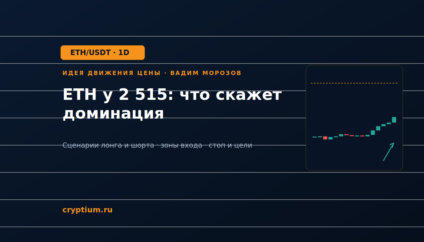 Баннер идеи ETH/USDT — ETH у 2 515: что скажет доминация