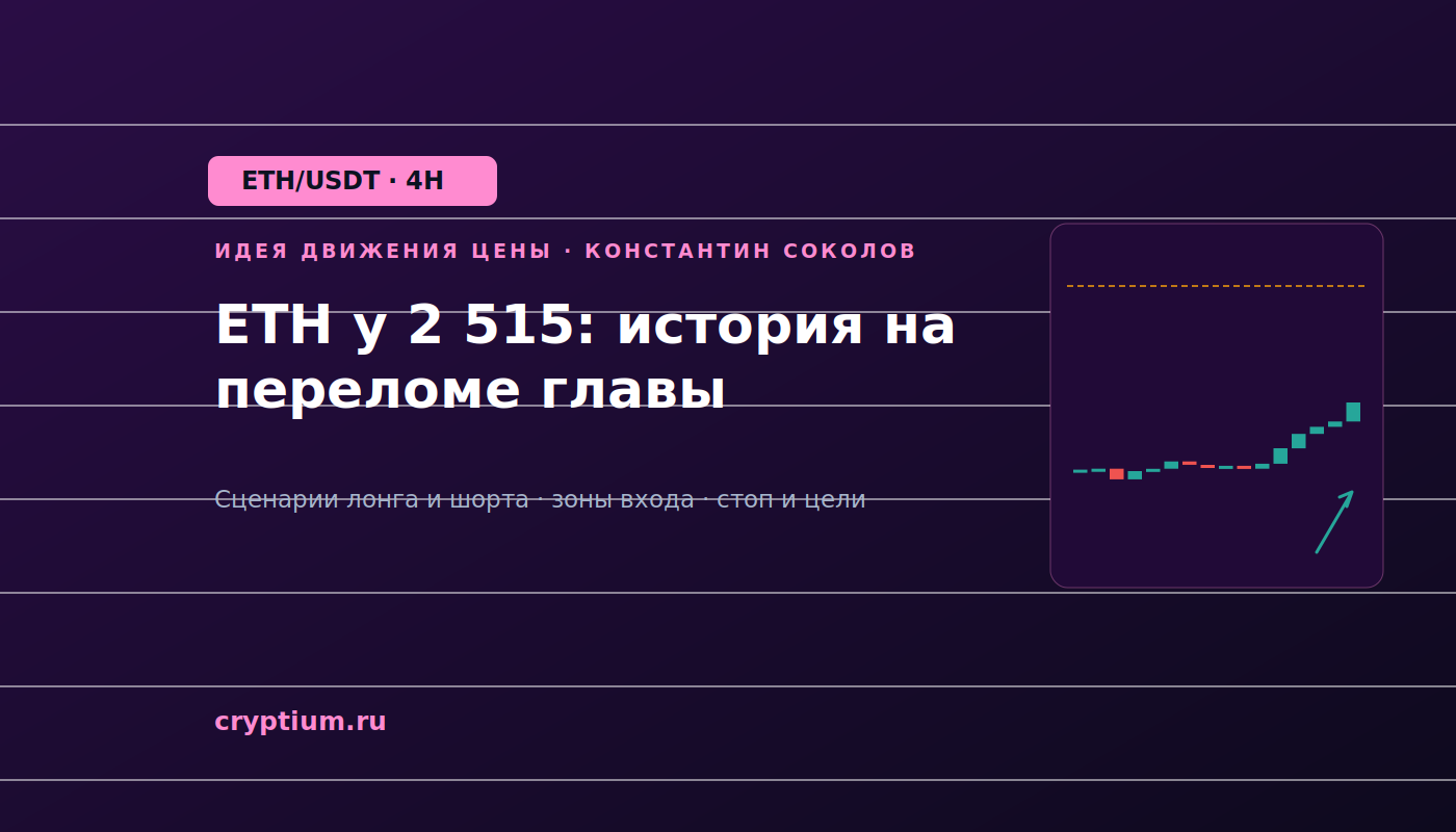 Баннер идеи ETH/USDT — ETH у 2 515: история на переломе главы