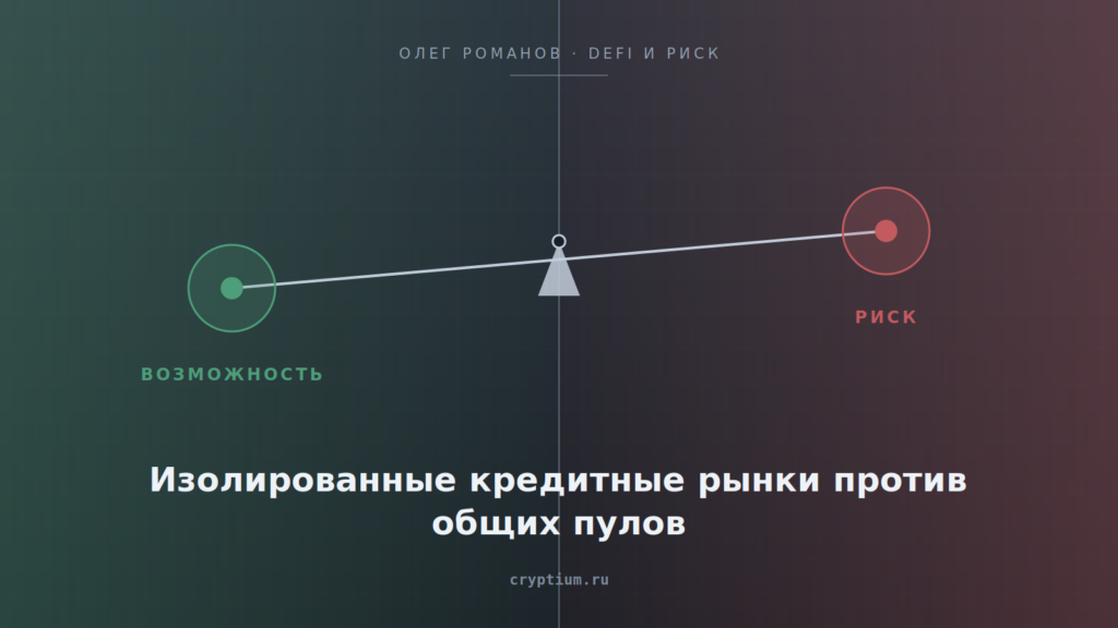 Схема весов возможности и риска — обложка статьи об изолированных кредитных рынках
