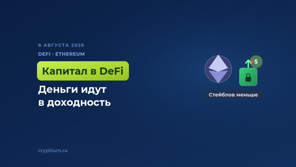 Капитал на Ethereum уходит из торговли в доходность DeFi