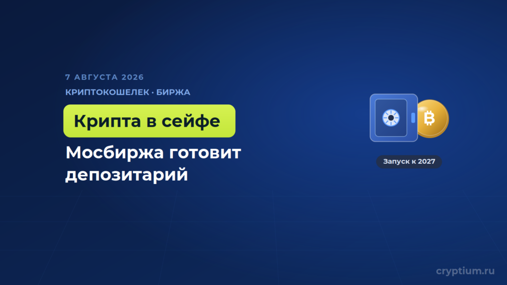 Мосбиржа готовит цифровой депозитарий для хранения криптовалют инвесторов