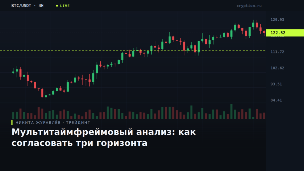 Схема согласования трёх таймфреймов на терминальном графике