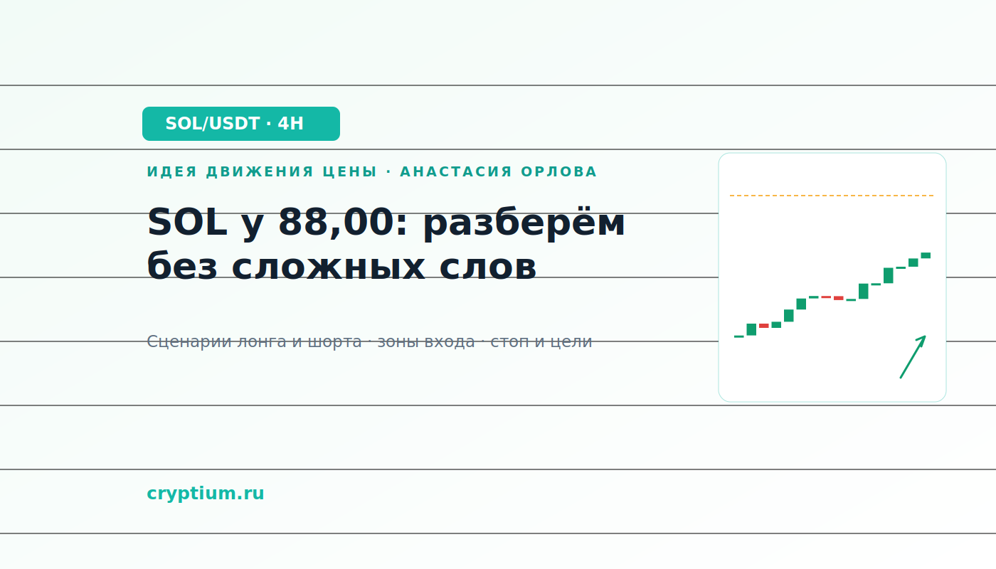 Баннер идеи SOL/USDT — SOL у 88,00: разберём без сложных слов