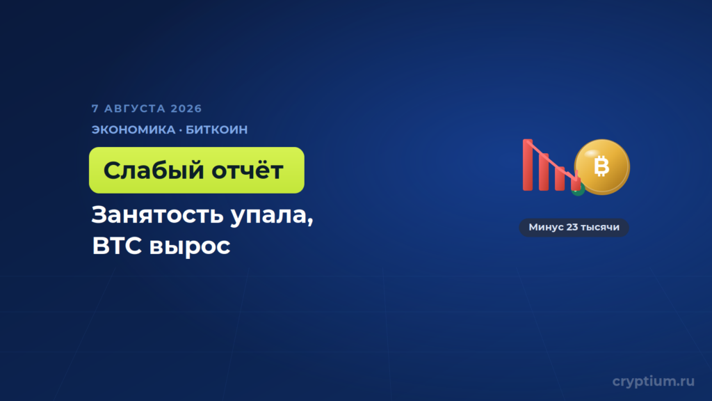 Занятость в США неожиданно упала на 23 тысячи, и биткоин отреагировал ростом