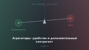 Весы возможности и риска на стальном фоне — обложка статьи об агрегаторах обменов