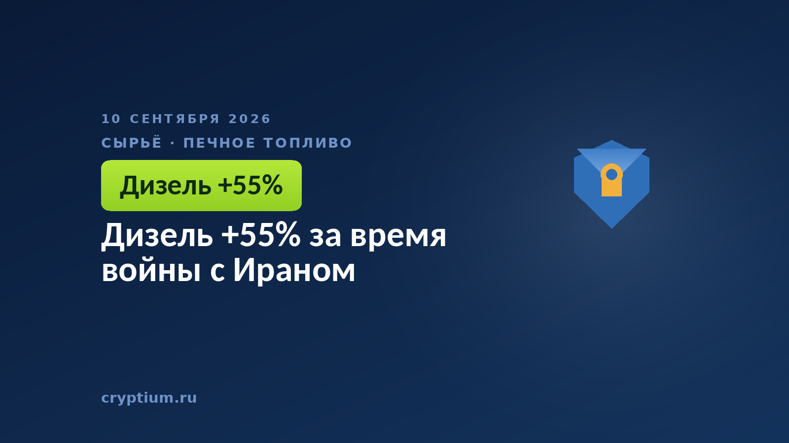 Дизель +55% за время войны с Ираном