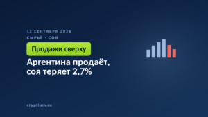 Аргентина продаёт, соя теряет 2,7%