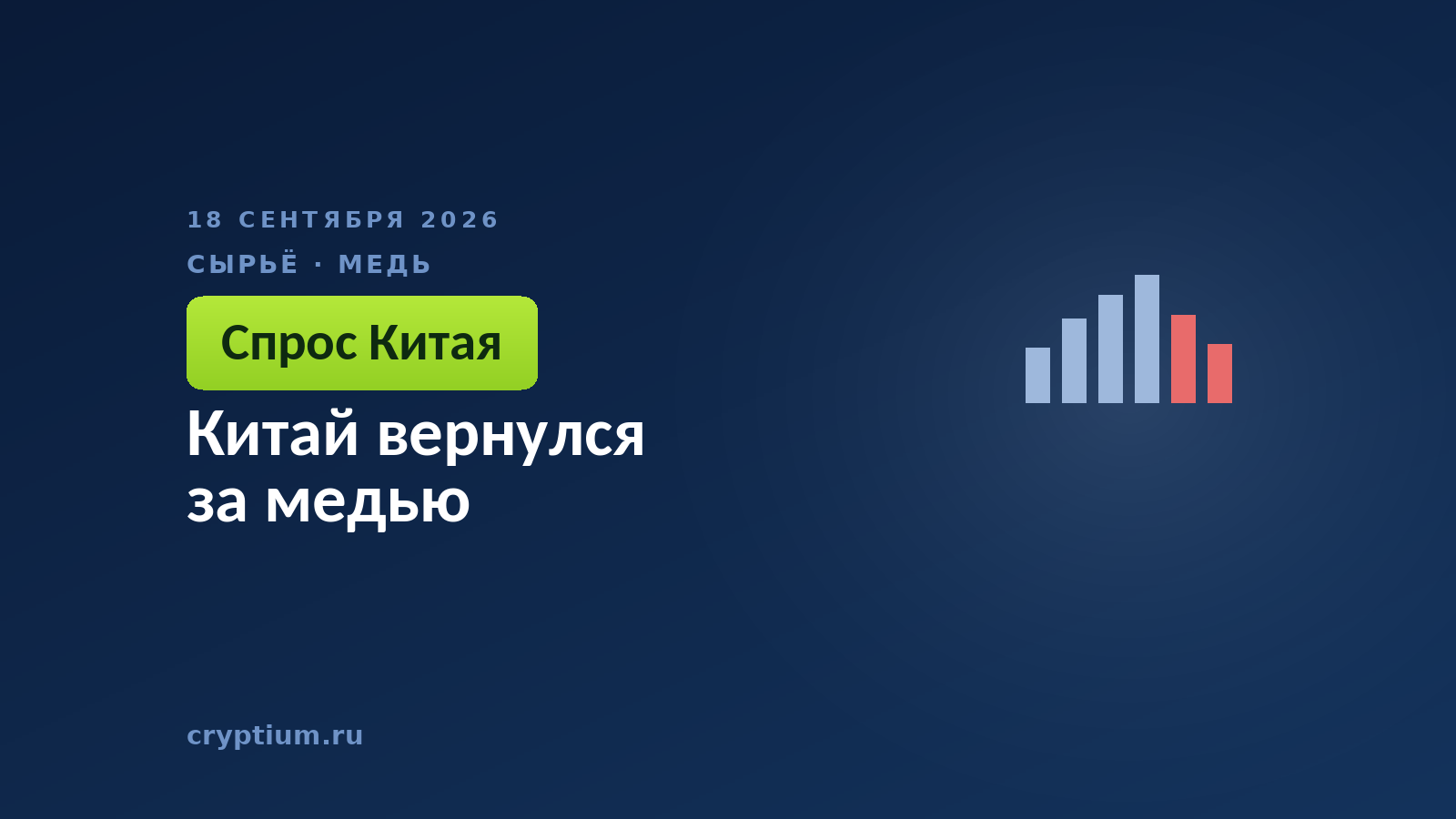 Китай вернулся за медью