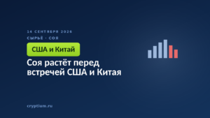 Соя растёт перед встречей США и Китая