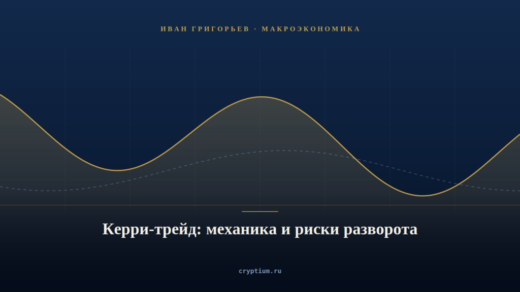 Обложка материала о механике керри-трейда и рисках его разворота