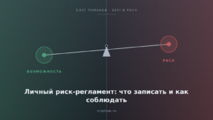 Схема личного риск-регламента из четырёх записанных правил