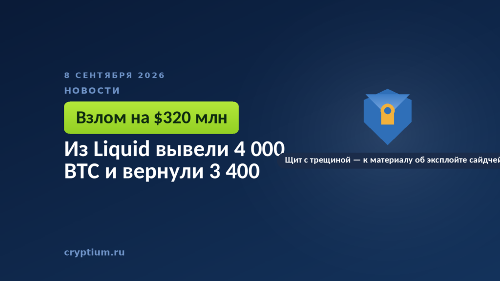 Щит с трещиной на тёмном фоне — к материалу об эксплойте сайдчейна биткоина