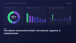Кривая удержания кошельков по неделям после первого взаимодействия