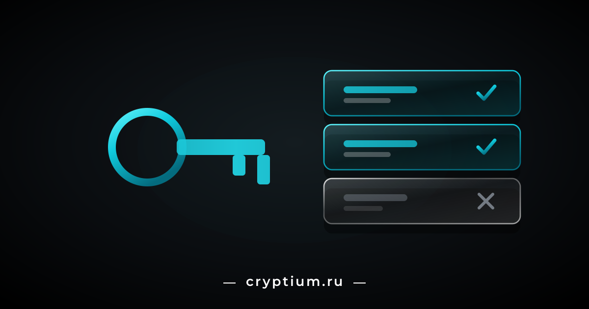 Ключ и три уровня прав: чтение и торговля отмечены галочкой, вывод перечёркнут