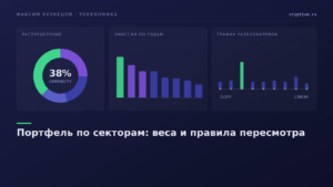 Распределение весов криптопортфеля по секторам
