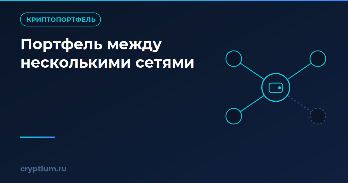 Центральный кошелёк, связанный с несколькими сетями, одна из них неактивна