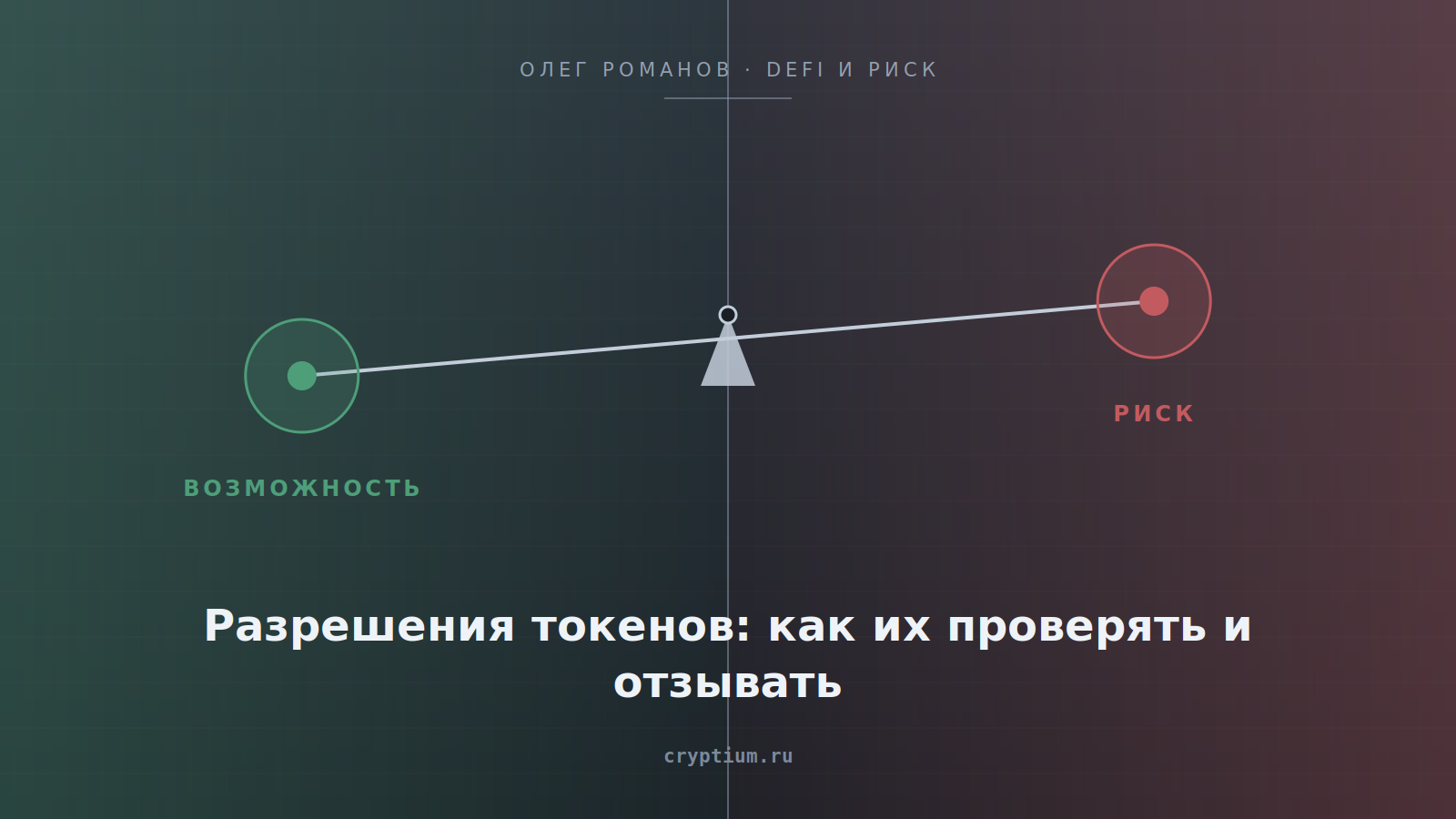 Весы возможности и риска на стальном фоне — обложка статьи о разрешениях токенов
