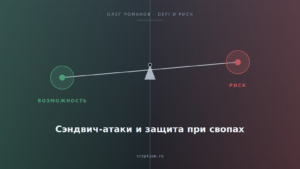 Схема сэндвич-атаки из трёх транзакций в одном блоке