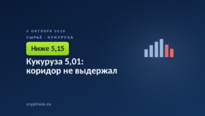 Кукуруза 5,01: коридор не выдержал