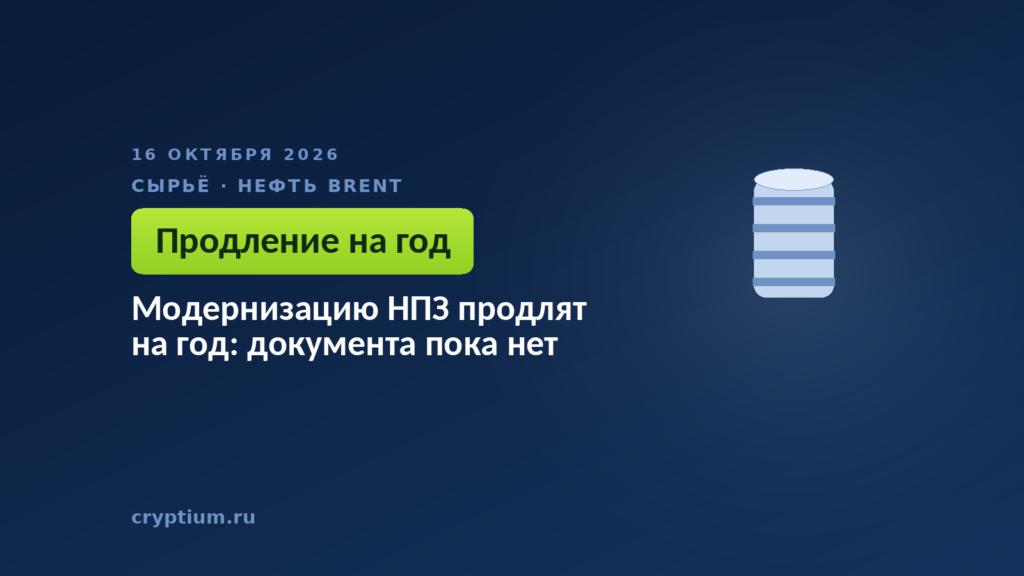 Модернизацию НПЗ продлят на год: документа пока нет