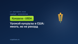 Урожай кукурузы в США: много, но не рекорд