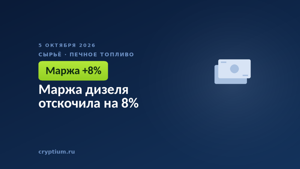 Маржа дизеля отскочила на 8%
