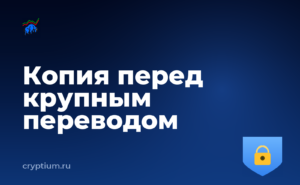 Как проверить резервную копию кошелька перед крупным переводом — обложка материала