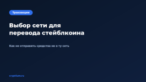 Как выбрать сеть для перевода стейблкоина с аппаратного кошелька — обложка материала Cryptium