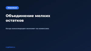 Как объединить мелкие остатки в один перевод и оформить письменную инс — обложка материала Cryptium