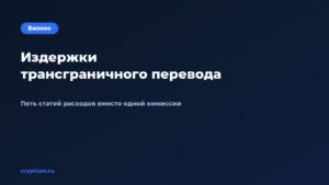 Как рассчитать издержки трансграничного перевода — обложка материала Cryptium